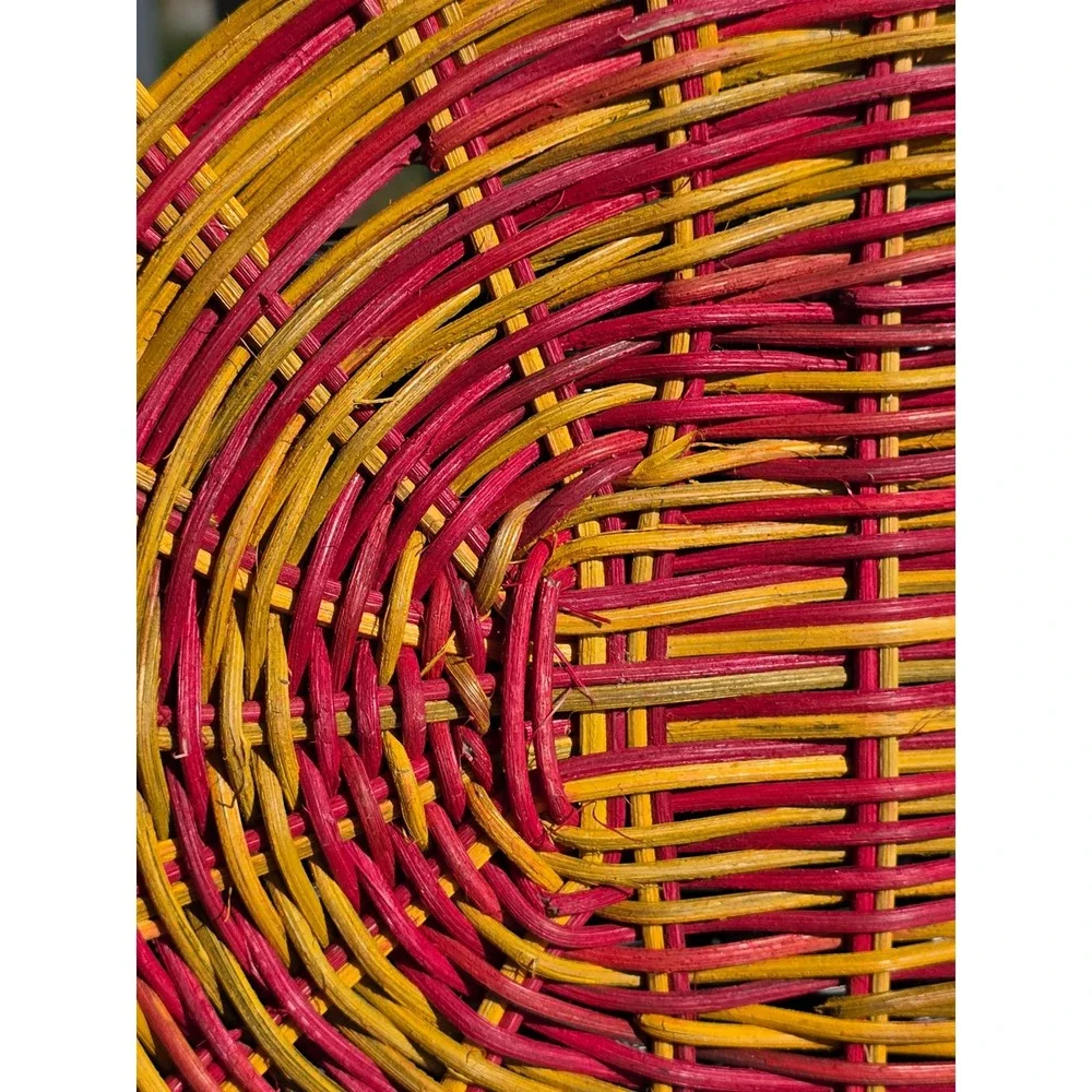 RARE VTG Boho Tiki Pier 1 Imports Rattan Placemats (15) Woven Oval 14x19 NEW